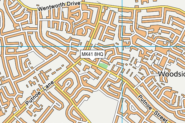 MK41 8HQ map - OS VectorMap District (Ordnance Survey)