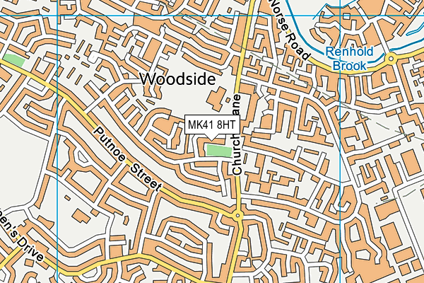 MK41 8HT map - OS VectorMap District (Ordnance Survey)