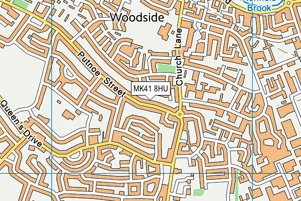 MK41 8HU map - OS VectorMap District (Ordnance Survey)