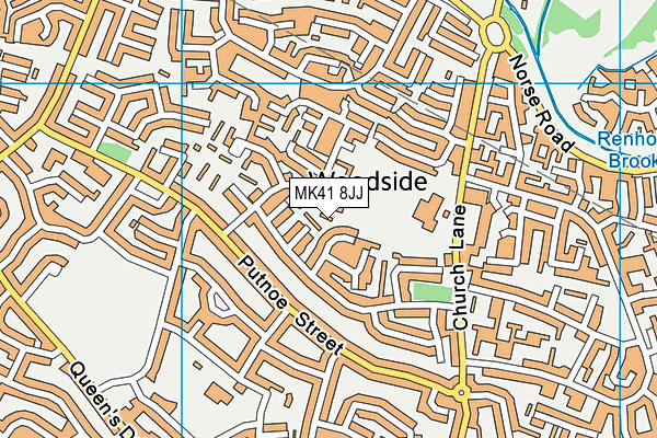 MK41 8JJ map - OS VectorMap District (Ordnance Survey)
