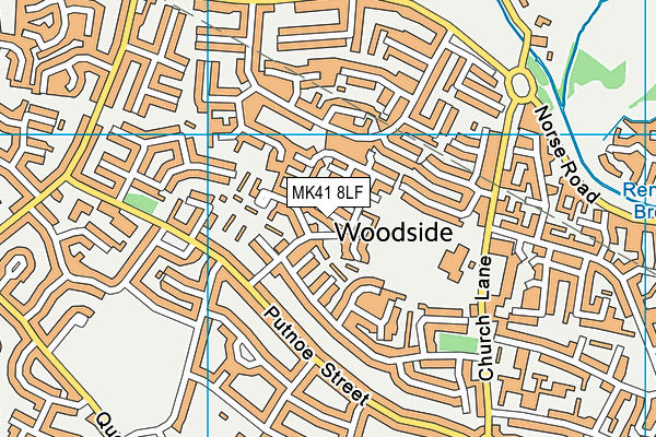 MK41 8LF map - OS VectorMap District (Ordnance Survey)