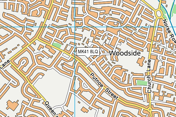 MK41 8LQ map - OS VectorMap District (Ordnance Survey)