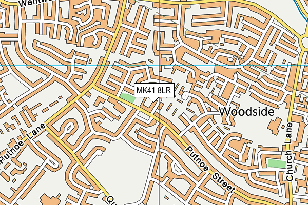 MK41 8LR map - OS VectorMap District (Ordnance Survey)