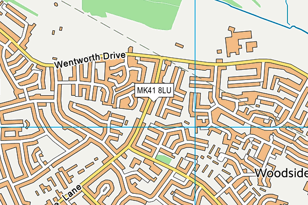 MK41 8LU map - OS VectorMap District (Ordnance Survey)