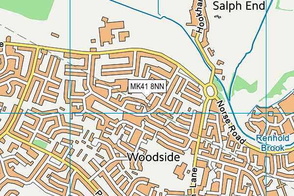 MK41 8NN map - OS VectorMap District (Ordnance Survey)