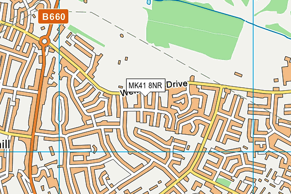 MK41 8NR map - OS VectorMap District (Ordnance Survey)