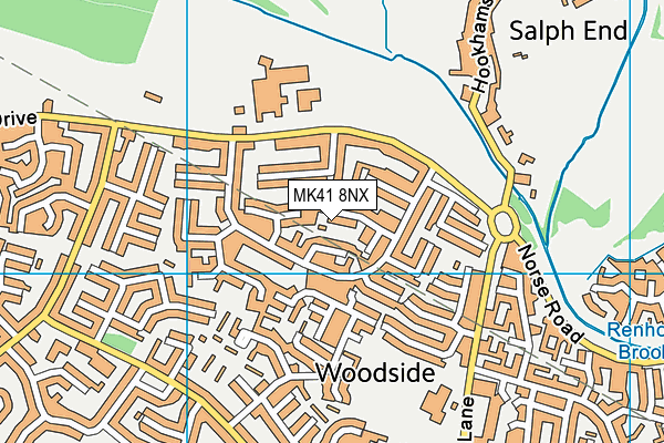 MK41 8NX map - OS VectorMap District (Ordnance Survey)