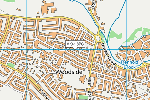 MK41 8PG map - OS VectorMap District (Ordnance Survey)