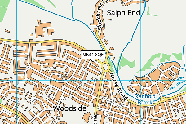 MK41 8QF map - OS VectorMap District (Ordnance Survey)