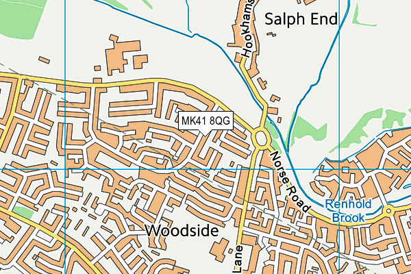 MK41 8QG map - OS VectorMap District (Ordnance Survey)