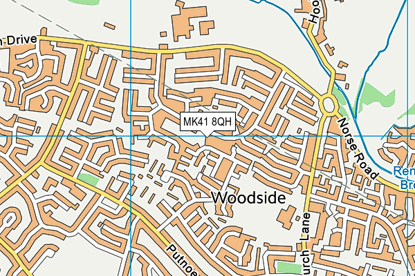 MK41 8QH map - OS VectorMap District (Ordnance Survey)