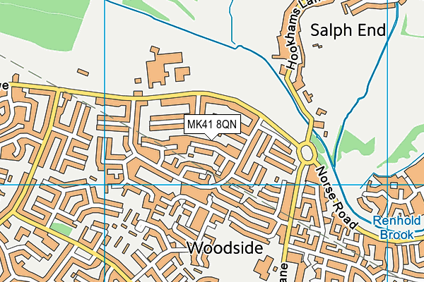 MK41 8QN map - OS VectorMap District (Ordnance Survey)