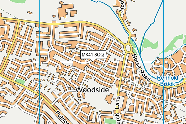 MK41 8QQ map - OS VectorMap District (Ordnance Survey)