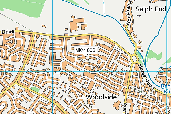 MK41 8QS map - OS VectorMap District (Ordnance Survey)