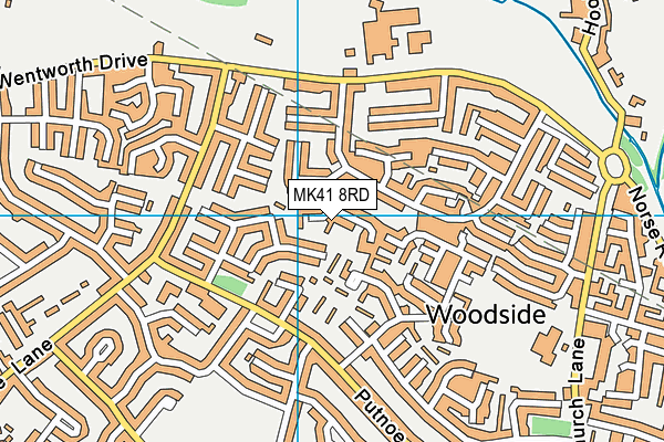 MK41 8RD map - OS VectorMap District (Ordnance Survey)