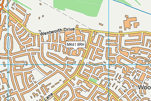 MK41 8RH map - OS VectorMap District (Ordnance Survey)