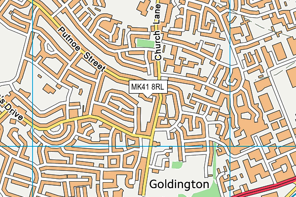 MK41 8RL map - OS VectorMap District (Ordnance Survey)