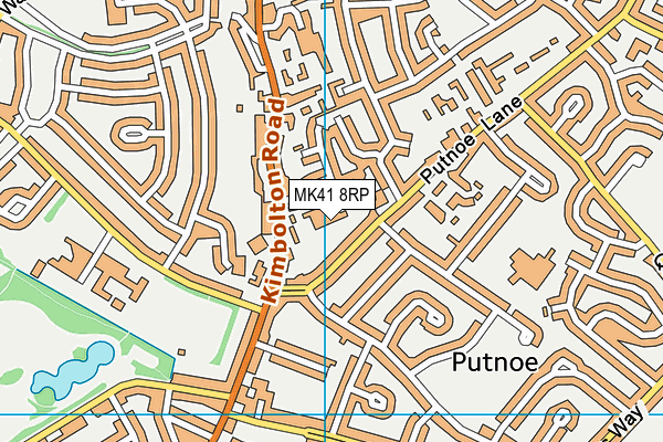 MK41 8RP map - OS VectorMap District (Ordnance Survey)