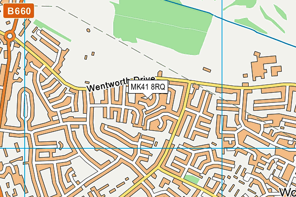 MK41 8RQ map - OS VectorMap District (Ordnance Survey)