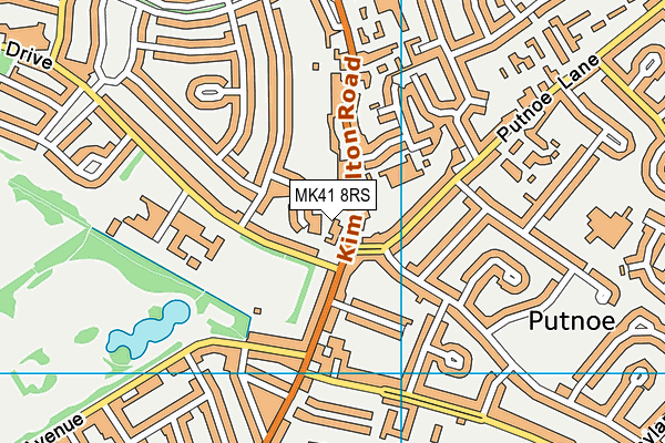 MK41 8RS map - OS VectorMap District (Ordnance Survey)