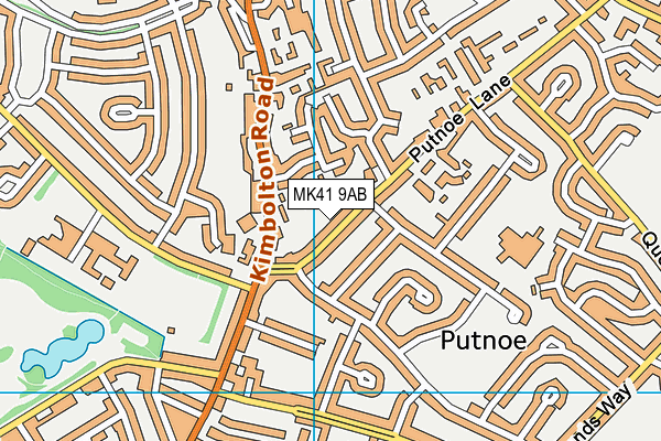 MK41 9AB map - OS VectorMap District (Ordnance Survey)