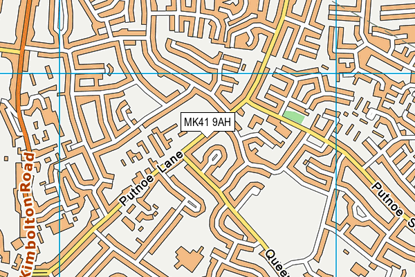 MK41 9AH map - OS VectorMap District (Ordnance Survey)