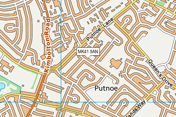 MK41 9AN map - OS VectorMap District (Ordnance Survey)