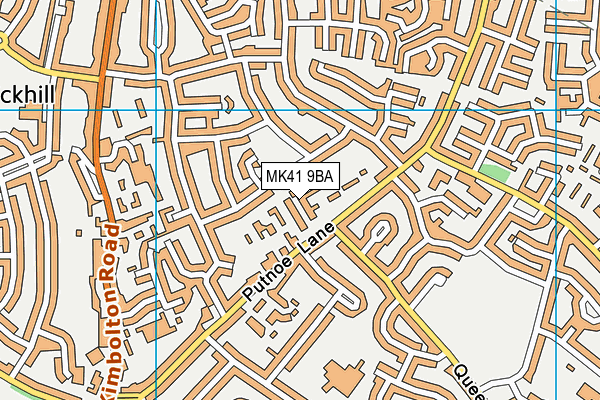 MK41 9BA map - OS VectorMap District (Ordnance Survey)