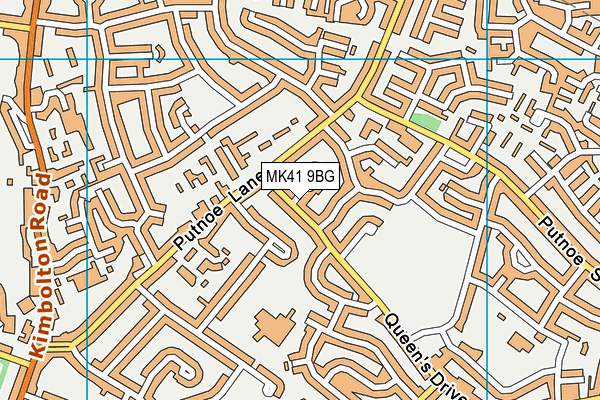 MK41 9BG map - OS VectorMap District (Ordnance Survey)