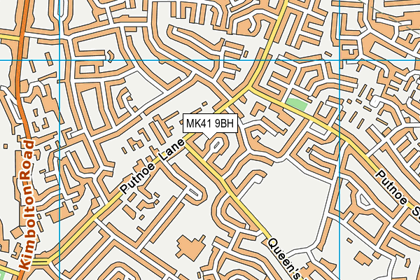 MK41 9BH map - OS VectorMap District (Ordnance Survey)