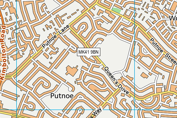 MK41 9BN map - OS VectorMap District (Ordnance Survey)