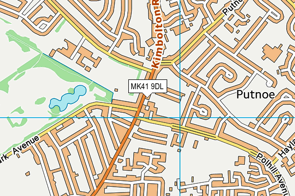 La Fitness (Bedford Park) (Closed) map (MK41 9DL) - OS VectorMap District (Ordnance Survey)