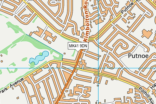 MK41 9DN map - OS VectorMap District (Ordnance Survey)