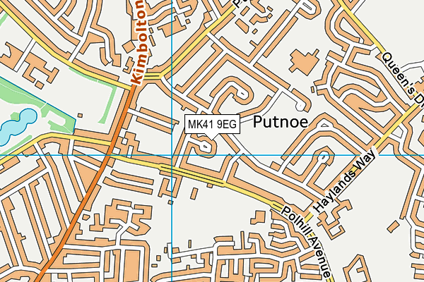 MK41 9EG map - OS VectorMap District (Ordnance Survey)