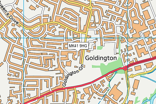 MK41 9HG map - OS VectorMap District (Ordnance Survey)