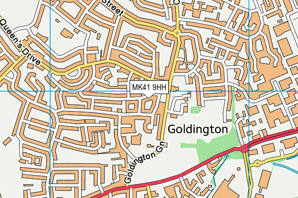 MK41 9HH map - OS VectorMap District (Ordnance Survey)