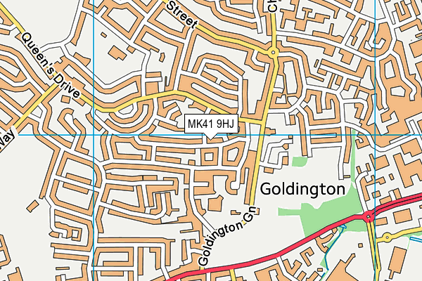 MK41 9HJ map - OS VectorMap District (Ordnance Survey)