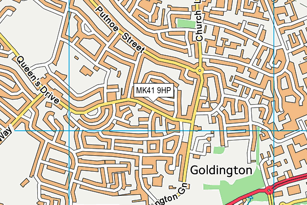 MK41 9HP map - OS VectorMap District (Ordnance Survey)