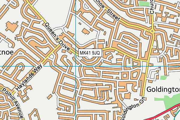 MK41 9JQ map - OS VectorMap District (Ordnance Survey)