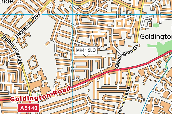 MK41 9LQ map - OS VectorMap District (Ordnance Survey)