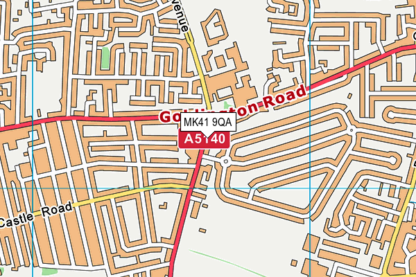 MK41 9QA map - OS VectorMap District (Ordnance Survey)