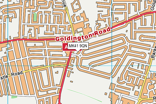 MK41 9QN map - OS VectorMap District (Ordnance Survey)