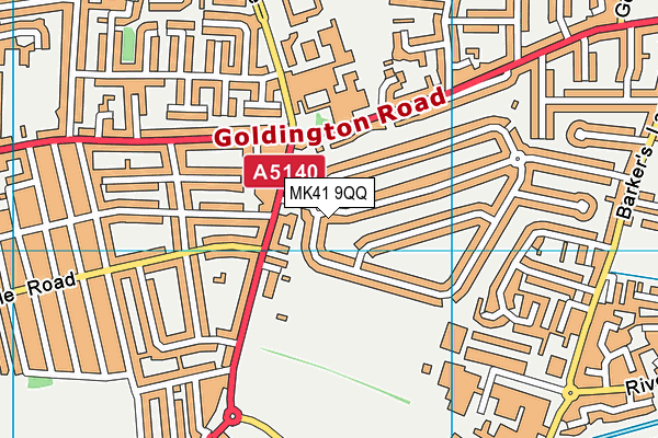 MK41 9QQ map - OS VectorMap District (Ordnance Survey)