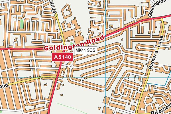 MK41 9QS map - OS VectorMap District (Ordnance Survey)