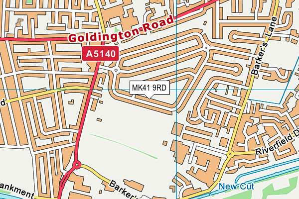 MK41 9RD map - OS VectorMap District (Ordnance Survey)