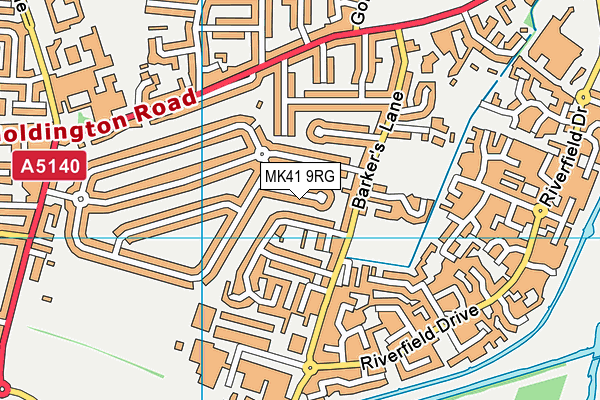 MK41 9RG map - OS VectorMap District (Ordnance Survey)