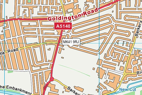 MK41 9RJ map - OS VectorMap District (Ordnance Survey)