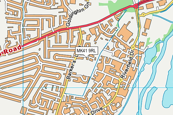 MK41 9RL map - OS VectorMap District (Ordnance Survey)