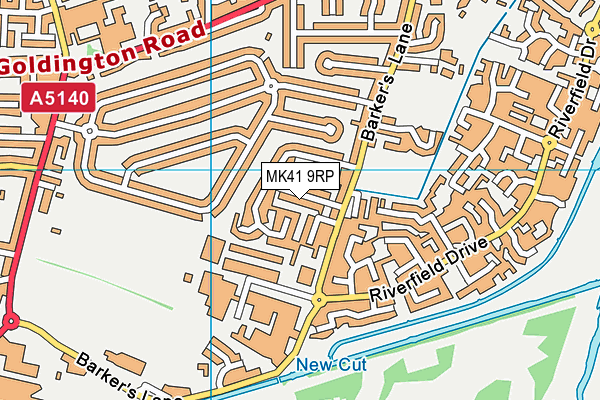 MK41 9RP map - OS VectorMap District (Ordnance Survey)