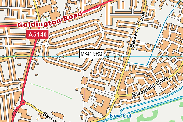 MK41 9RQ map - OS VectorMap District (Ordnance Survey)